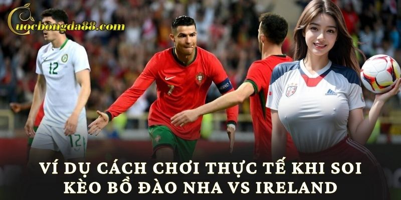 Ví dụ cách chơi thực tế khi soi kèo Bồ Đào Nha vs Ireland