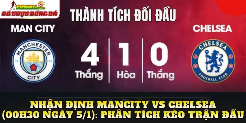 Nhận định Mancity vs Chelsea (00h30 ngày 5/1): Phân tích kèo trận đấu