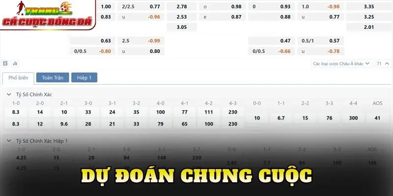 Dự đoán chung cuộc