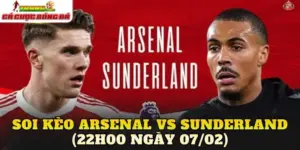 Soi kèo Arsenal Vs Sunderland (22h00 Ngày 07/02)