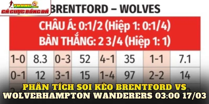 Phân tích soi kèo Brentford vs Wolverhampton Wanderers 03:00 17/03
