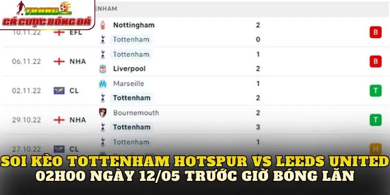 Soi kèo Tottenham Hotspur vs Leeds United 02h00 ngày 12/05 trước giờ bóng lăn